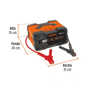Cargador de baterías 20 A, arrancador de 100A, 12V/24V