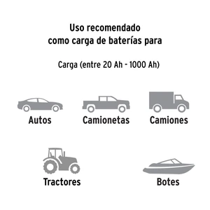Cargador de baterías 50A, arrancador de 500A, 12V/24V