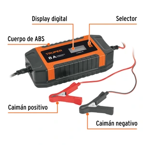 Cargador de 8 Amperes para baterías de 12V / 24V