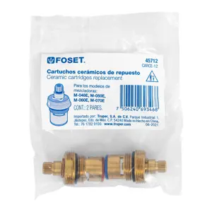 Foset Bolsa con 2 cartuchos cerámicos para M-048E, 50E, 60E y 70E
