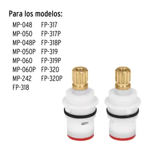Foset Bolsa con 2 cartuchos cerámicos para mezcladoras plásticas