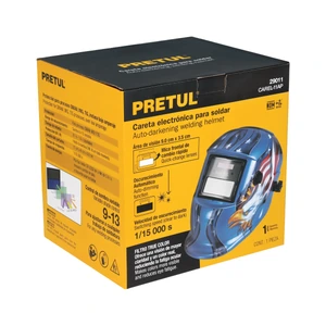 Careta electrónica p/soldar, águila, sombra 9 a 13, PRETUL