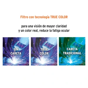 Careta electrónica p/soldar,profesional,sombra 9 a 13,TRUPER