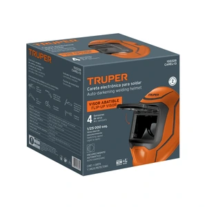 Careta electrónica p/soldar,profesional,sombra 9 a 13,TRUPER