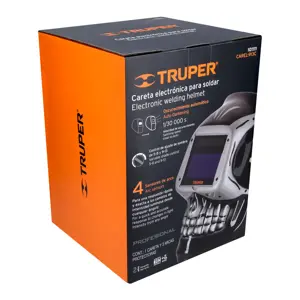 Truper Careta electrónica p/soldar, panel digital, calavera, 9 a 13