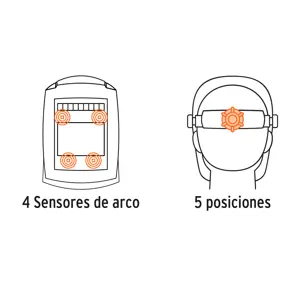 Truper Careta electrónica p/soldar, panel digital, calavera, 9 a 13