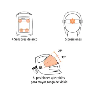 Careta electrónica p/soldar, panel digital, 9 a 13, EXPERT