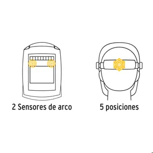 Careta electrónica p/soldar, semiprofesional, 9 a 13, PRETUL
