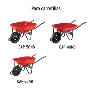Caja c/llanta neumática y acc. p/carretilla roja PRETUL