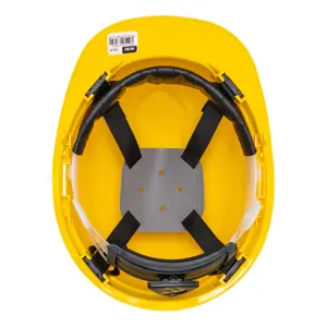 Truper Casco de seguridad ventilado, ajuste de matraca, amarillo