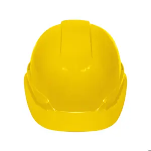 Casco de seguridad ventilado, ajuste de matraca, amarillo