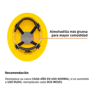 Casco de seguridad ala ancha, amarillo, Truper