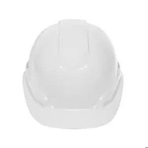 Casco de seguridad ventilado, ajuste de matraca, blanco