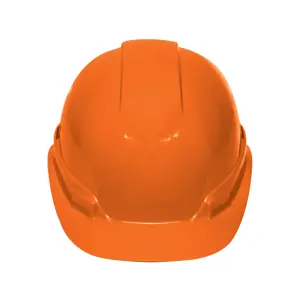 Truper Casco de seguridad ventilado, ajuste de matraca, naranja