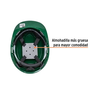 Truper Casco de seguridad ventilado, ajuste de matraca, verde