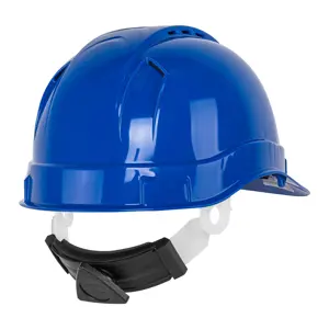Truper Casco de seguridad ventilado, ajuste de matraca, azul