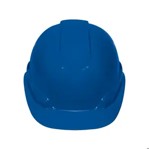 Casco de seguridad ventilado, ajuste de matraca, azul