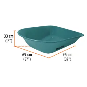 11753 / CAT-15ND Carretilla 5 ft3 Neumática, bastidor tubular, Truper