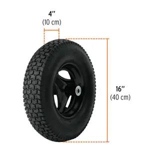 11753 / CAT-15ND Carretilla 5 ft3 Neumática, bastidor tubular, Truper