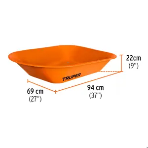 10233 / CAT-45FF Carretilla 4.5 ft3 Imponchable, bastidor tubular, Truper