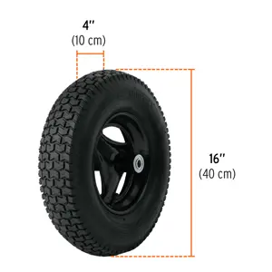 11740 / CAT-45ND Carretilla 4.5 ft3 Neumática, bastidor tubular, Truper
