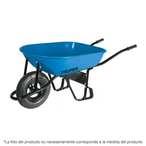 10252 / CAT-50FF Carretilla 5.5 ft3 Imponchable, bastidor tubular, Truper