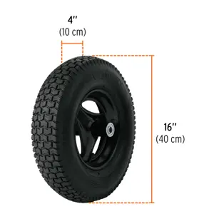 11752 / CAT-50ND Carretilla 5.5 ft3 Neumática, bastidor tubular, Truper