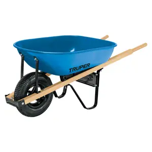 11758 / CAT-50WD Carretilla 5.5ft3 Neumática, bastidor tubular, Truper