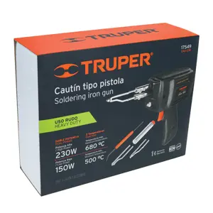 17549 / CAU-230 Cautín 230 W tipo pistola con 2 temperaturas, Truper