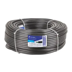 Volteck Metro de cable uso extra rudo 3 x 14 AWG en rollo de 100 m