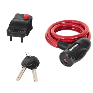 43922 / CB-10 Candado de cable con llave, 10 mm X 1.0 m, Hermex