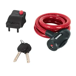 43923 / CB-12 Candado de cable con llave, 12 mm X 1.0 m, Hermex