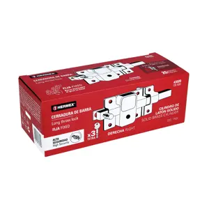 43509 / CB-50D Cerradura de barra fija, llave tetra, derecha, Hermex