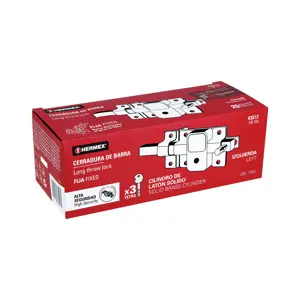 43512 / CB-50I Cerradura de barra fija, llave tetra, izquierda, Hermex