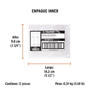 Bolsa con 2 carbones de repuesto para ASPI-12, TRUPER