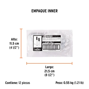 Bolsa con 2 carbones de repuesto para ASPI-16X, TRUPER