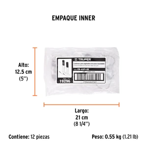 Bolsa con 2 carbones de repuesto para ASPI-08X, TRUPER
