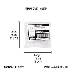Bolsa con 2 carbones de repuesto para CALA-P3, PRETUL
