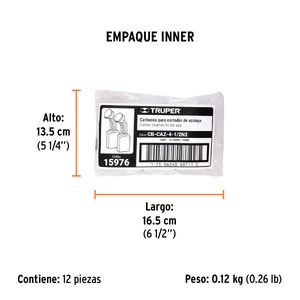 Bolsa con 2 carbones de repuesto para CAZ-EL-4-1/2N, TRUPER