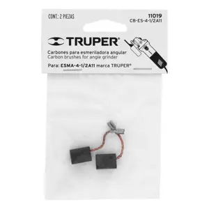 Bolsa con 2 carbones de repuesto para ESMA-4-1/2A11, TRUPER