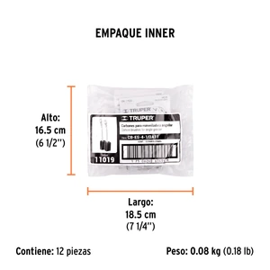 Bolsa con 2 carbones de repuesto para ESMA-4-1/2A11, TRUPER