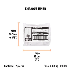 Bolsa con 2 carbones de repuesto para ESMA-4-1/2A9, TRUPER