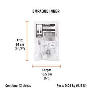 Bolsa con 2 carbones de repuesto para ESMA-4-1/2P2, TRUPER