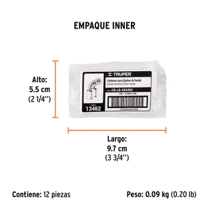 Bolsa con 2 carbones de repuesto para LIBA-4X24N2, TRUPER