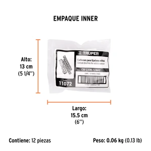 Bolsa con 2 carbones de repuesto para LIOR-1/4A2, Truper