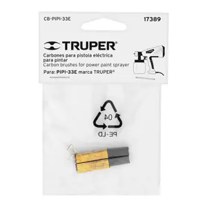 Bolsa con 2 carbones de repuesto para PIPI-33E, TRUPER