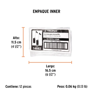 Bolsa con 2 carbones de repuesto para ROTO-1/2A8, TRUPER