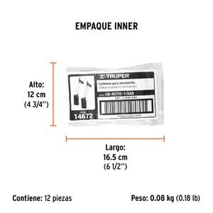Bolsa con 2 carbones de repuesto para ROTO-1/2A9, TRUPER