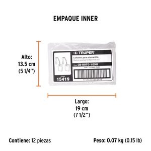 Bolsa con 2 carbones de repuesto para ROTO-1/2N8, TRUPER