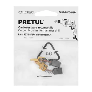 Bolsa con 2 carbones de repuesto para ROTO-1/2P4, PRETUL